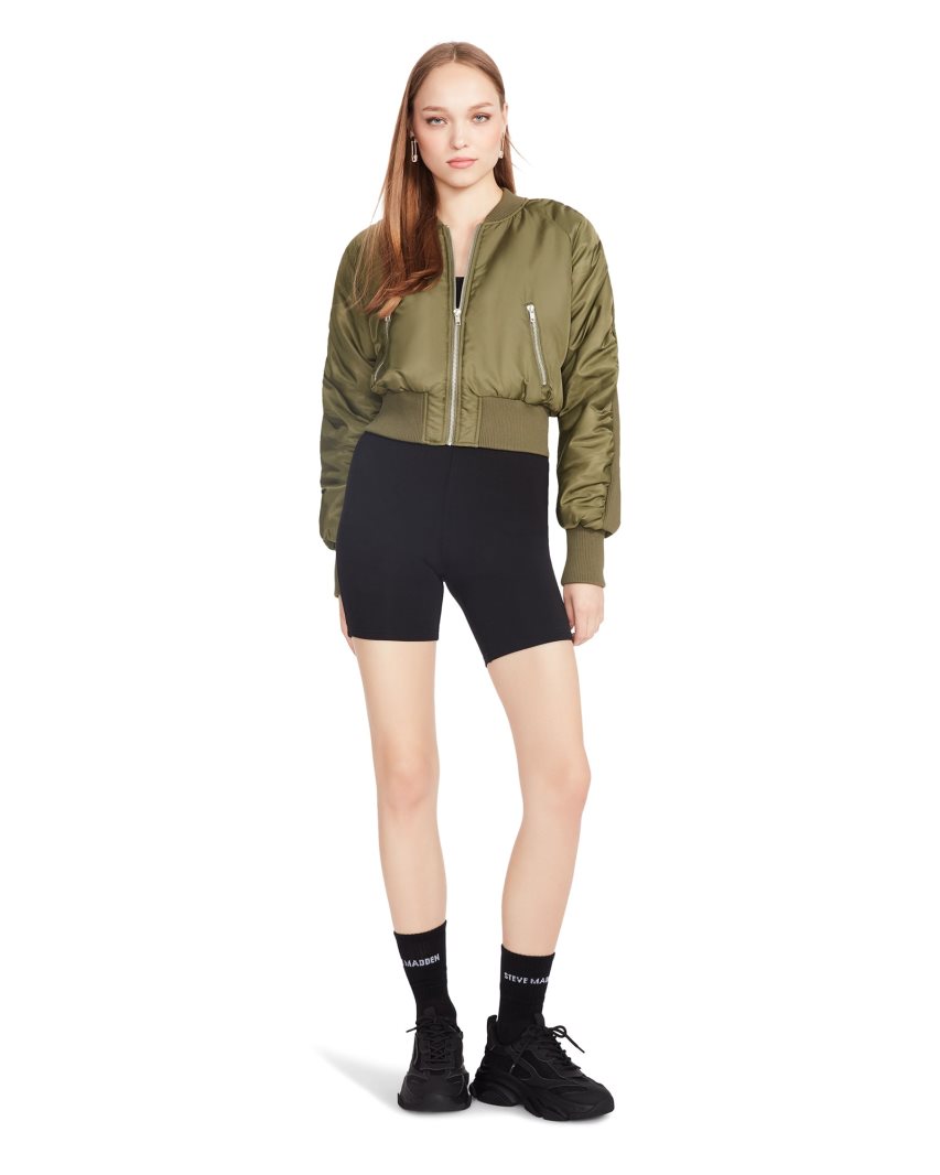 Chaquetas Steve Madden Eva Mujer Verde Oliva | ES UY381S